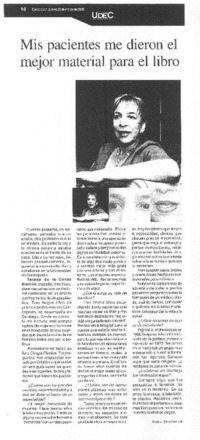 Mis pacientes me dieron el mejor material para mi libro [entrevista]