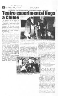 Teatro experimental llega a Chiloé