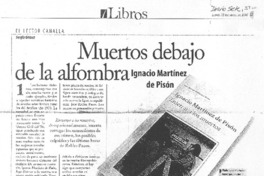 Muertos debajo de la alfombra