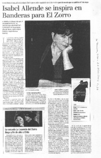 Isabel Allende se inspira en Banderas para El Zorro