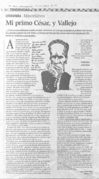 Mi primo César Vallejo