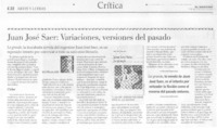 Juan José Saer: Variaciones, versiones del pasado