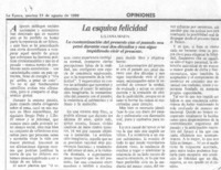 La Esquiva felicidad