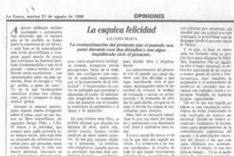 La Esquiva felicidad