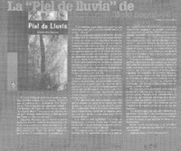 La "Piel de lluvia" de Galvarino Melo Sepúlveda