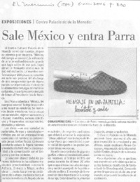 Sale México y entra Parra