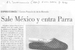 Sale México y entra Parra