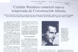 Cristián Warnken comenzó nueva temporada de Conversación Abierta
