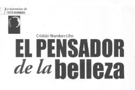 El pensador de la belleza [entrevista]