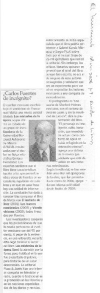 ¿Carlos Fuentes de incógnito?