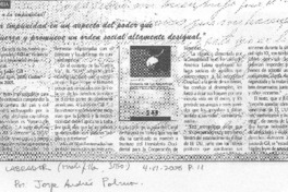 La impunidad es un aspecto del poder que refuerza y promueve un orden social altamente desigual