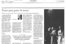 Teatro para gente de teatro
