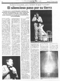 El silencioso paso por su tierra