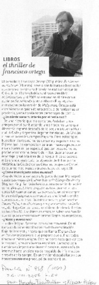 El thriller de Francisco Ortega [entrevista]