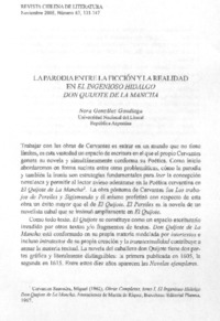 La parodia entre la ficción y la realidad en el Ingenioso Hidalgo Don Quijote de La Mancha