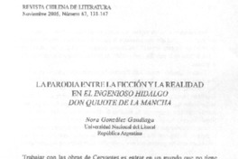 La parodia entre la ficción y la realidad en el Ingenioso Hidalgo Don Quijote de La Mancha