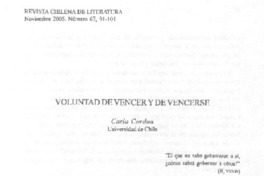 Voluntad de vencer y de vencerse