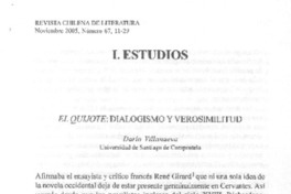 El Quijote: dialogismo y verosimilitud