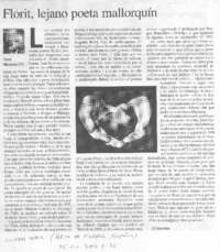 Florit, lejano poeta mallorquín