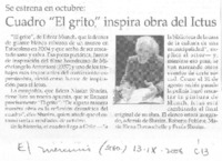 Cuadro "El Grito" inspira obra del Ictus