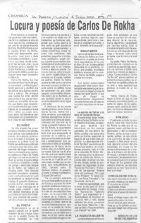 Locura y poesía de Carlos de Rokha