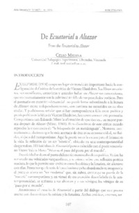 De Ecuatorial a Altazor