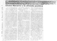 Eliana Navarro, o, La ofrenda poética