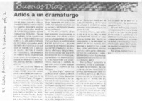 Adiós a un dramaturgo