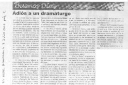 Adiós a un dramaturgo