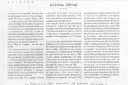 Gabriela Mistral