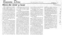 Ríos de vivir y leer