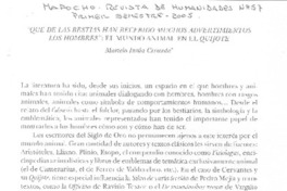 "Que de las bestias han recebido muchos advertimientos los hombres"