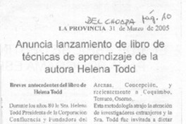 Anuncia lanzamiento de libro de técnicas de aprendizaje de la autora Helena Todd