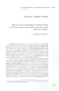 Reforma agraria y las tierras mapuches