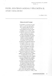 Poesía, identidad nacional y educación