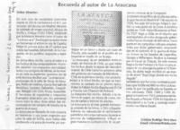 Recuerda al autor de La Araucana