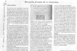 Recuerda al autor de La Araucana