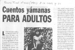 Cuentos yámanas para adultos.