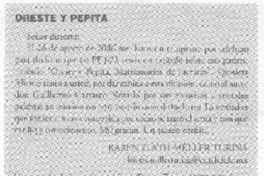 Oreste y Pepita.