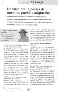 Un viaje por la poesía de nuestros pueblos oroginarios. [entrevista]