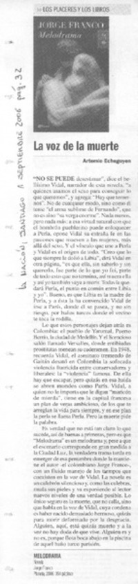 La voz de la muerte.