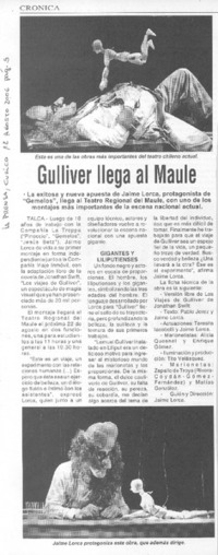 Gulliver lelga al Maule.