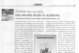 Una mirada desde la academia.