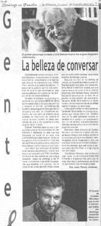 La belleza de conversar.
