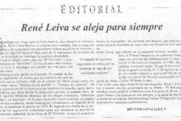 René Leiva se aleja para siempre.
