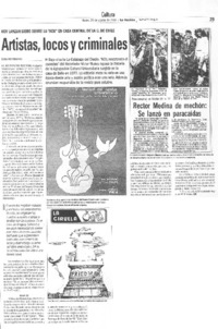 Artistas, locos y criminales.