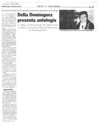 Delia Domínguez presenta antología.