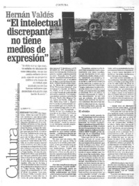 "El intelectual discrepante no tiene medios de expresión". [entrevista]