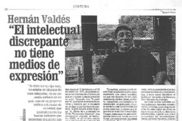 "El intelectual discrepante no tiene medios de expresión". [entrevista]