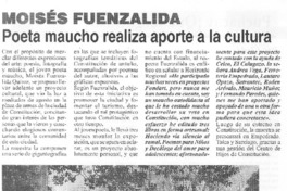 Poeta maucho realiza aoprte a la cultura